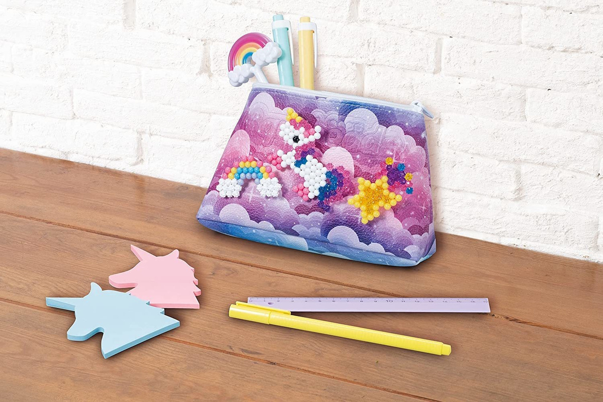 Juego Aquabeads Para Decorar Bolso Unicornio Juguete 500 Pcs