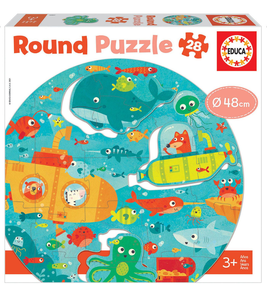 Set Puzzle Acuatico Pulpo Tiburon Rompecabezas Niños Educa