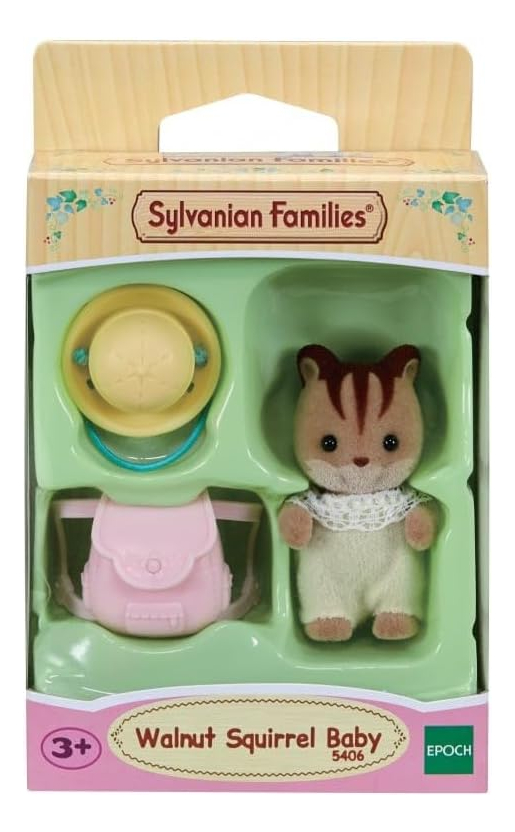 Figura Bebe Ardilla + Acc Sylvanian Families Ternurines Tx