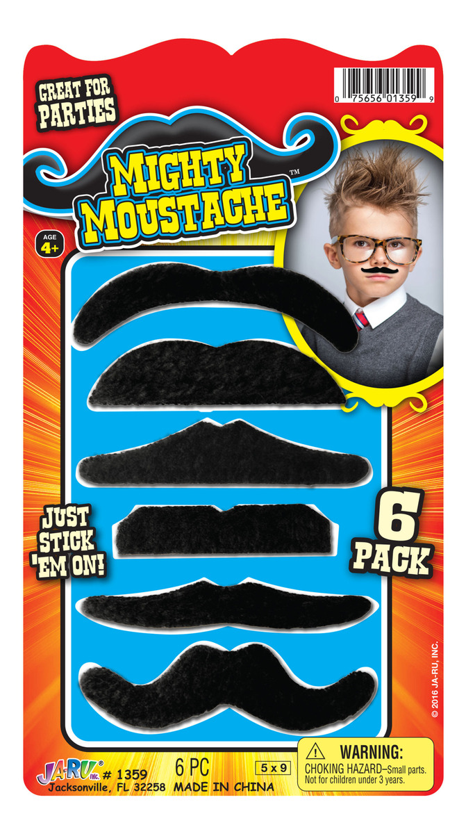 Bigote Falso Mostacho Ja Ru Adhesivo Divertido Calidad Trex