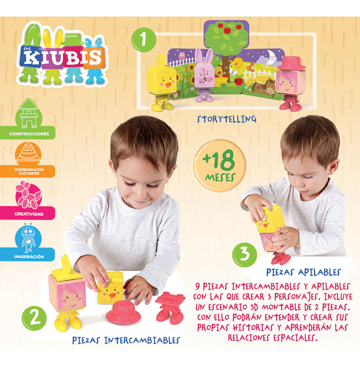 Juego Bebe Kiubis Granjera Manzanas Baby Educa Trex