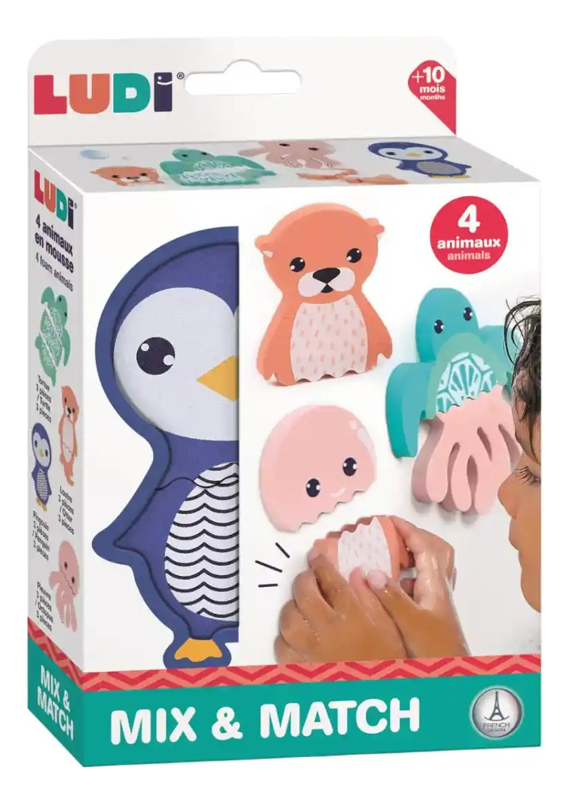 Juego Para Baño Mezclar Y Combinar Animales Ludi Entretenido