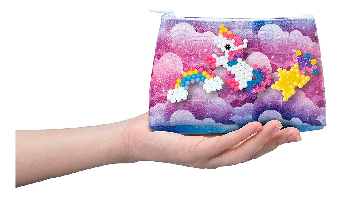 Juego Aquabeads Para Decorar Bolso Unicornio Juguete 500 Pcs