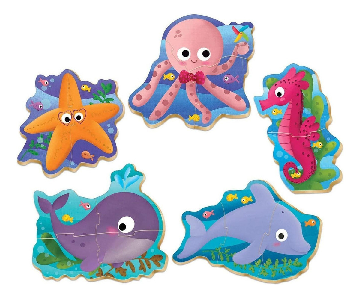 Puzzle Animales Marinos Bebe Niños Pulpo Didactico Educa Tx