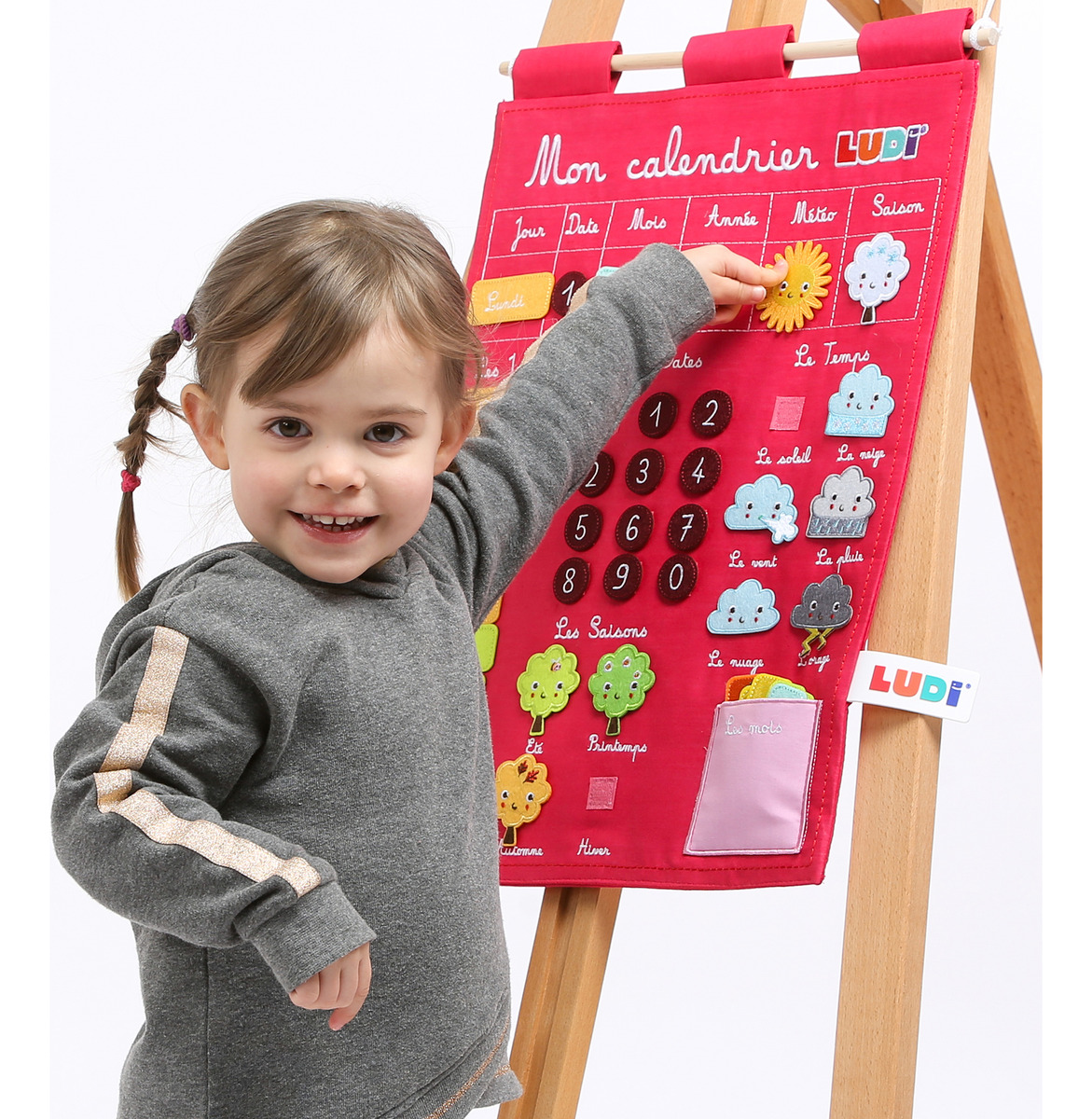 Juego Calendario Infantil Educativo Pared Tela Figuras Ludi