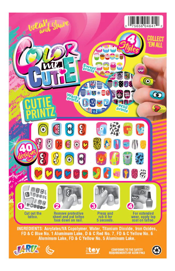 Tatoo Uñas Ja-ru Juguete Niña Diversion Ifantil Asegurada Tx