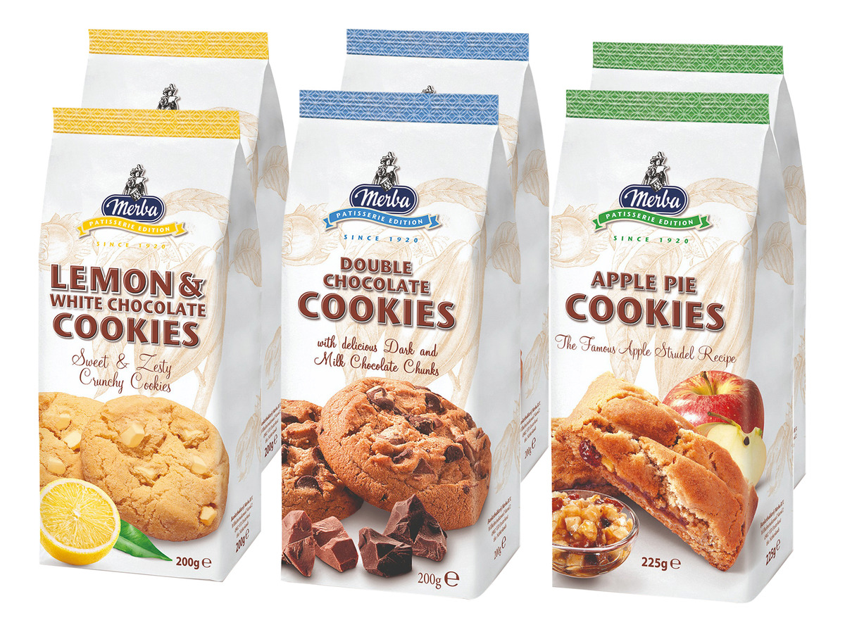 Promo Pack 6 Paq Galletas Chocolate Manzana Limon Merba Trex