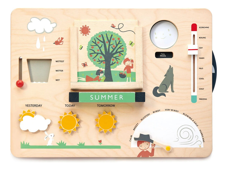 Juego Reloj Meteorológico Para Niños De Madera Tender Leaf