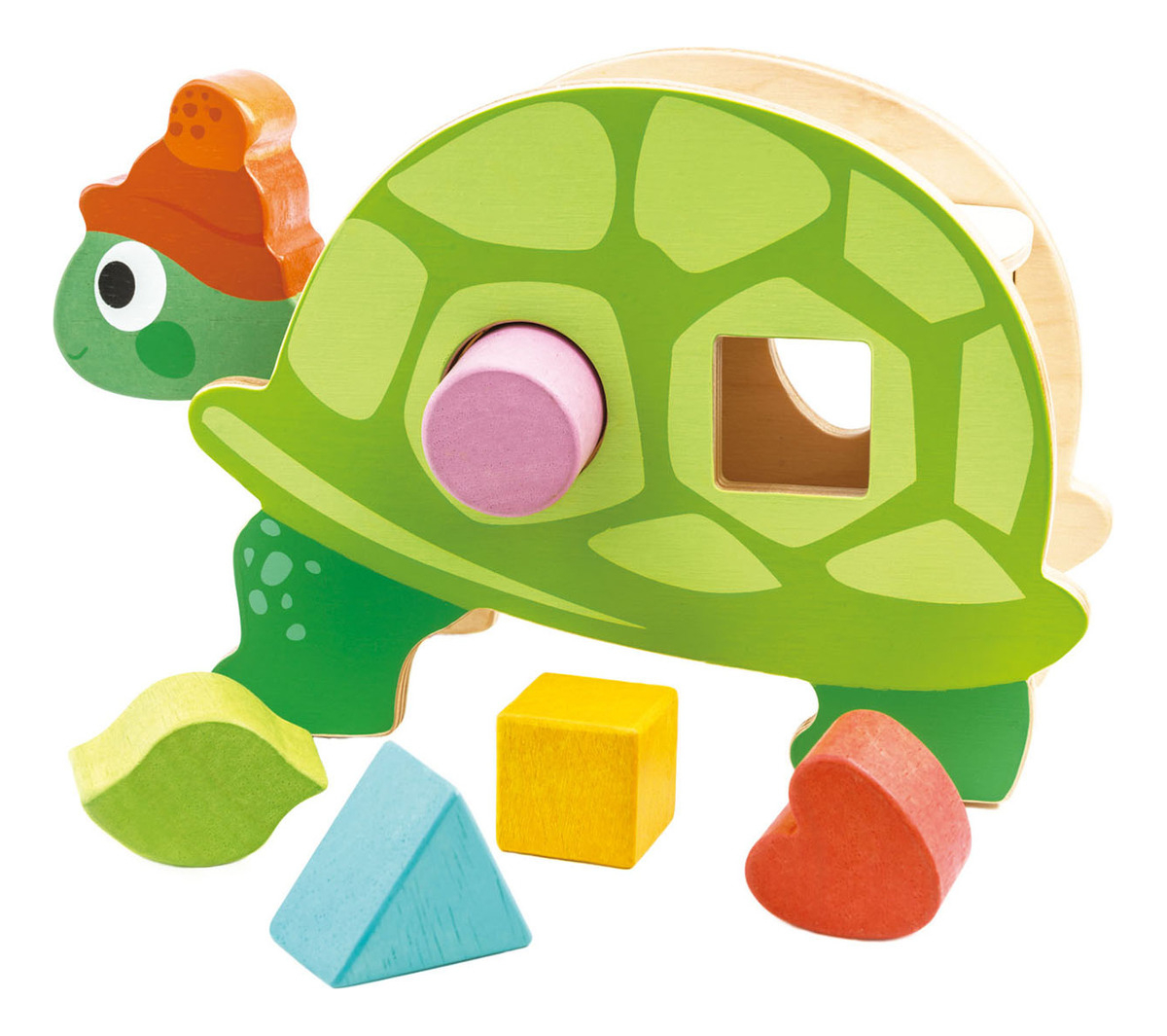 Juego Tortuga Tender Leaf Toy Didáctico Madera 6 Pcs Encastr
