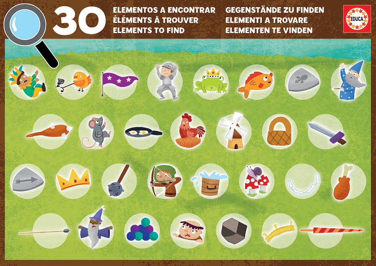 Set Puzzle Detective Castillo Dragones Rompecabezas Educa