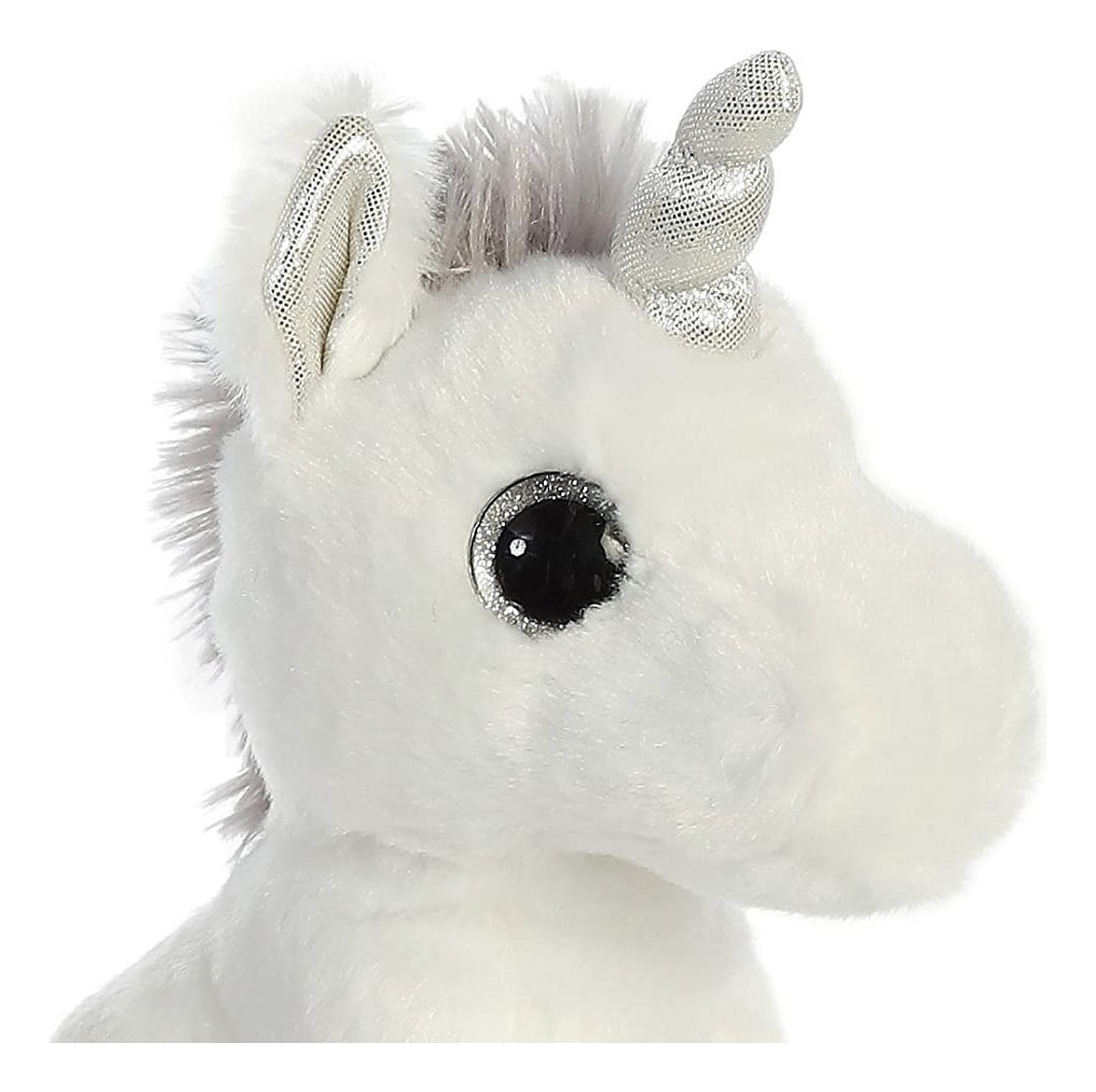 Peluche Unicornio Plateado Aurora Super Felpa Juguete Trex