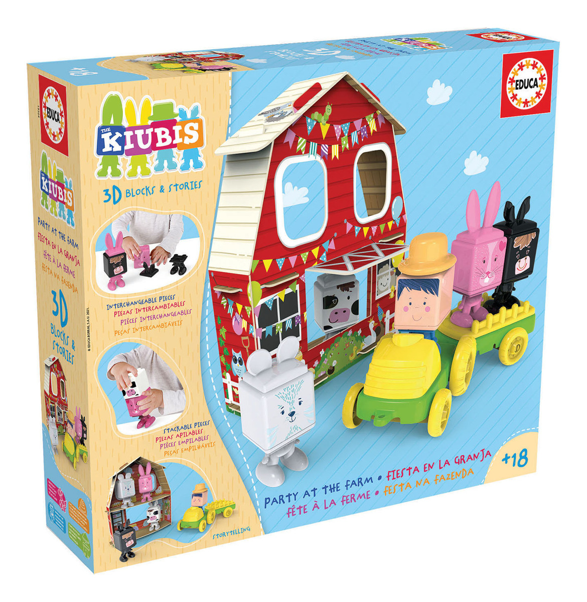 Rompe Cabezas Arma Tu Granja Kiubis 3d Educa Infantil Trex