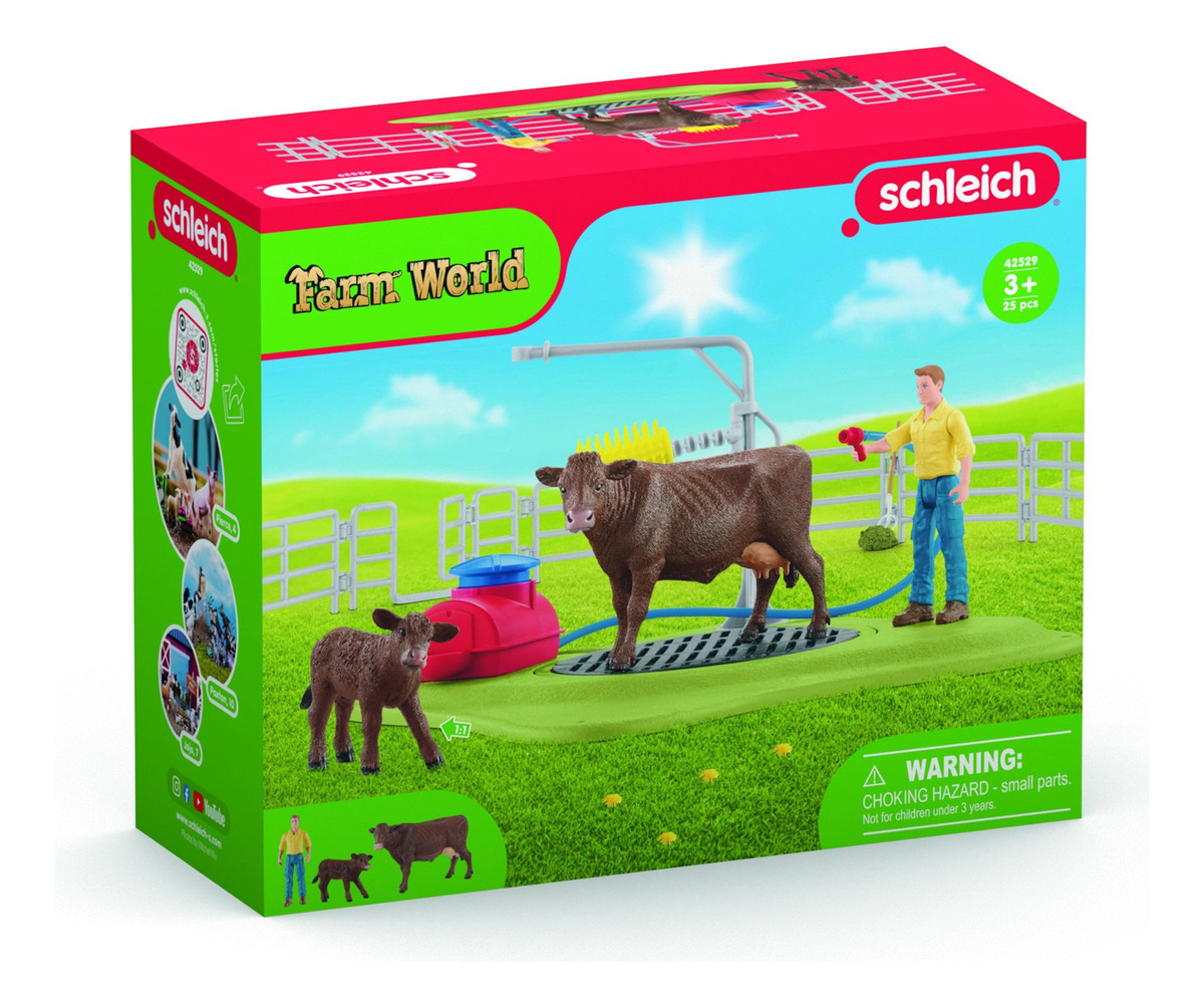 Set Figuras Estacion Lavado Vacas Animal Granja Schleich Tx