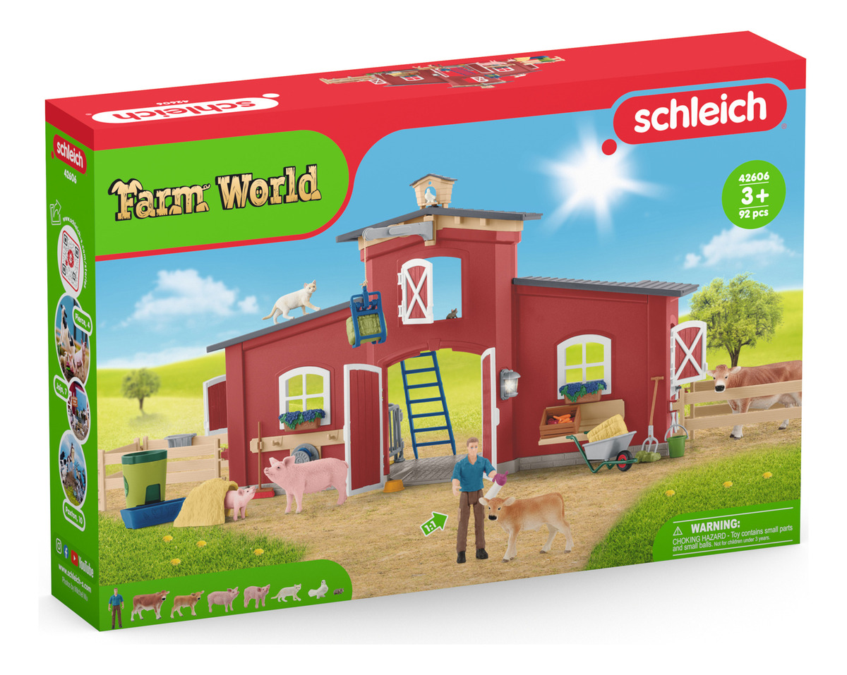 Granero Animales Granja + Accesorios Farm World Schleich Tx