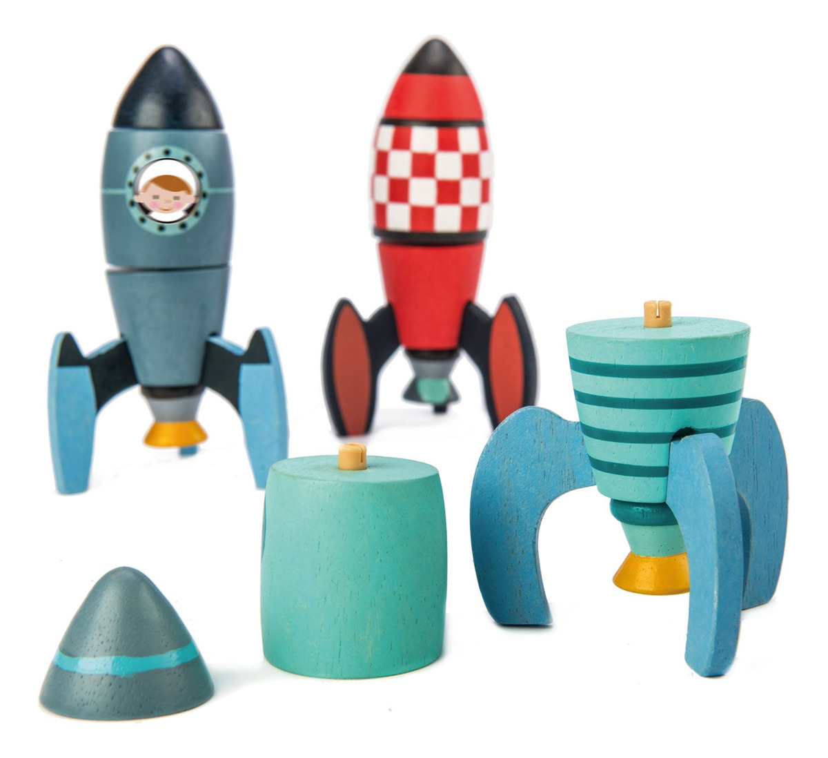 Set X3 Cohetes Tender Leaf Toy Para Construir De Madera Tx®