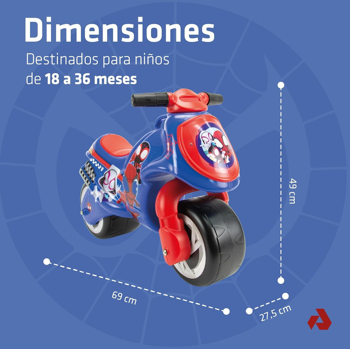 Moto Buggy Corre Pasillos Spidey Amazing Friends Injusa Trex