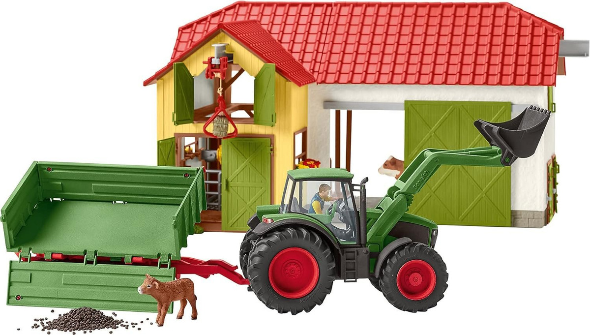 Tractor Remolque Schleich Juguete Niño Diversion Calidad Tx