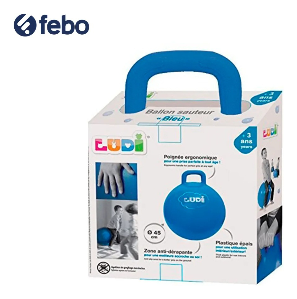 Balon Infantil Saltarin Con Mango Color Azul +3 2781 Trex