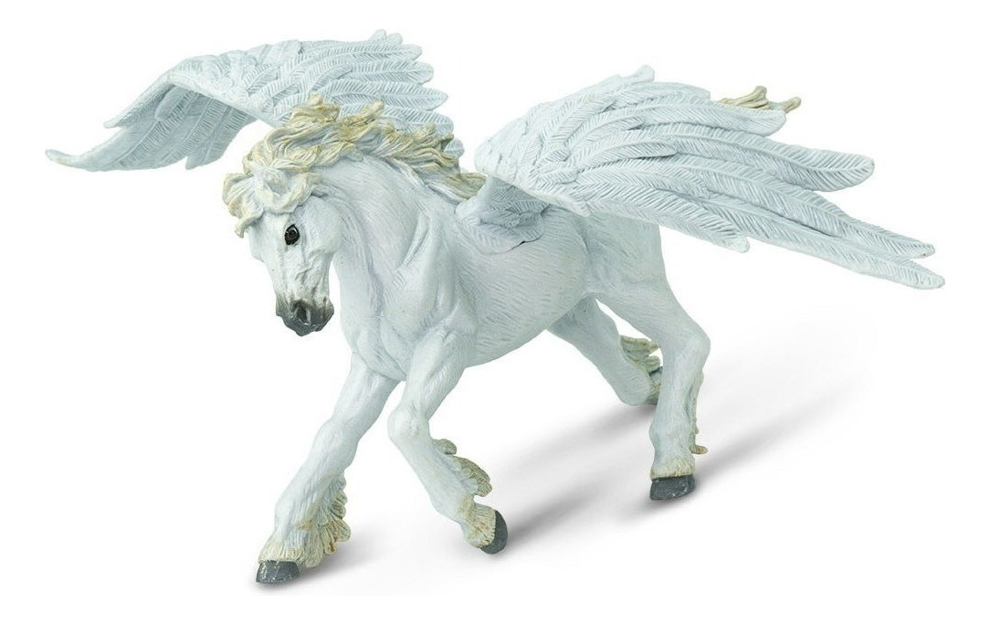 Figura Safari Animal Caballo Blanco Pegaso Heroe Caballito