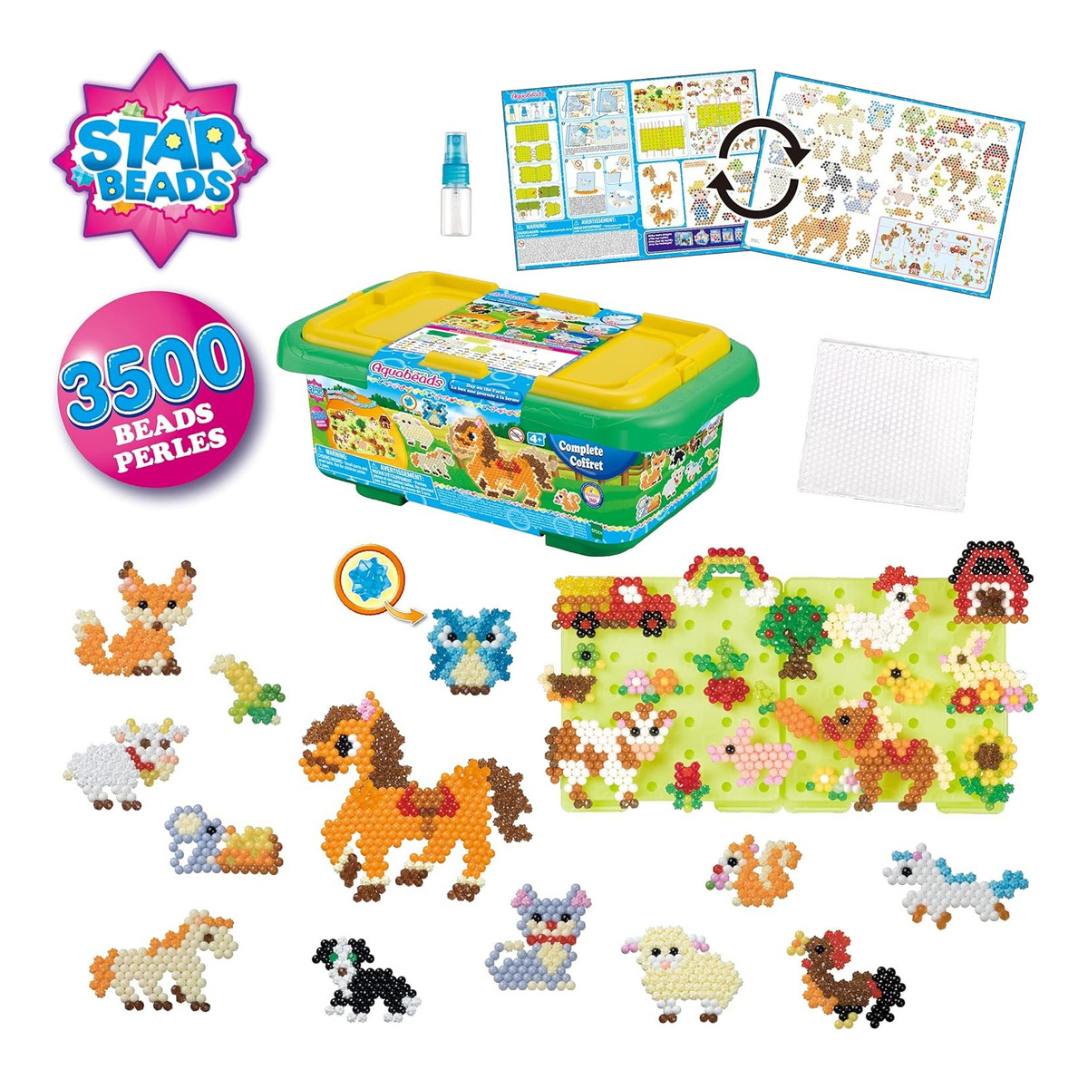 Aquabeads Maletin Dia En La Granja 3600 Cuentas Juguete Trex