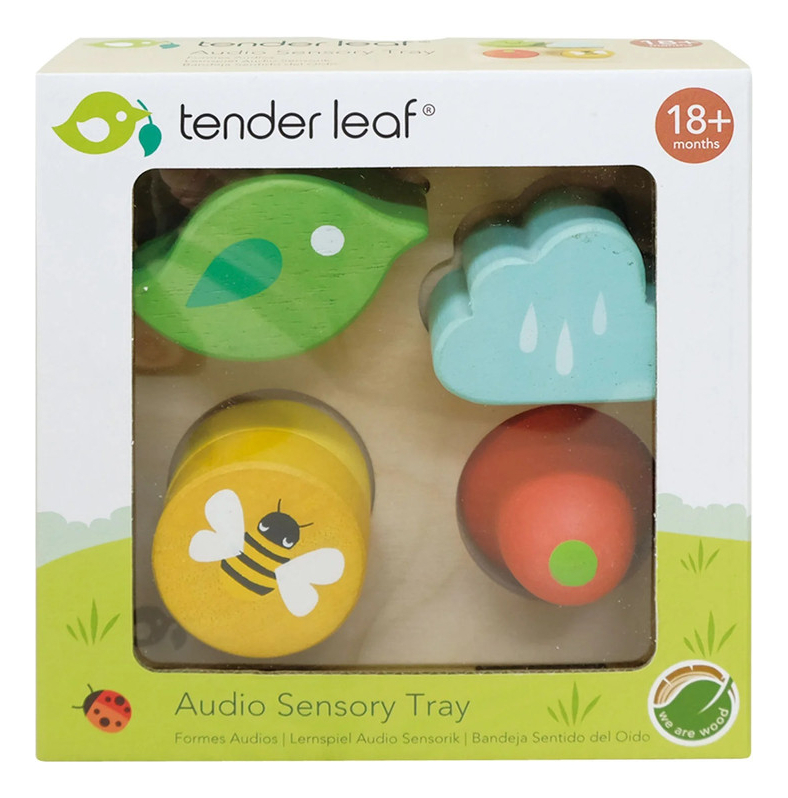 Bandejas Sensoriale Audio Tender Leaf Juguete Madera Niño Tx