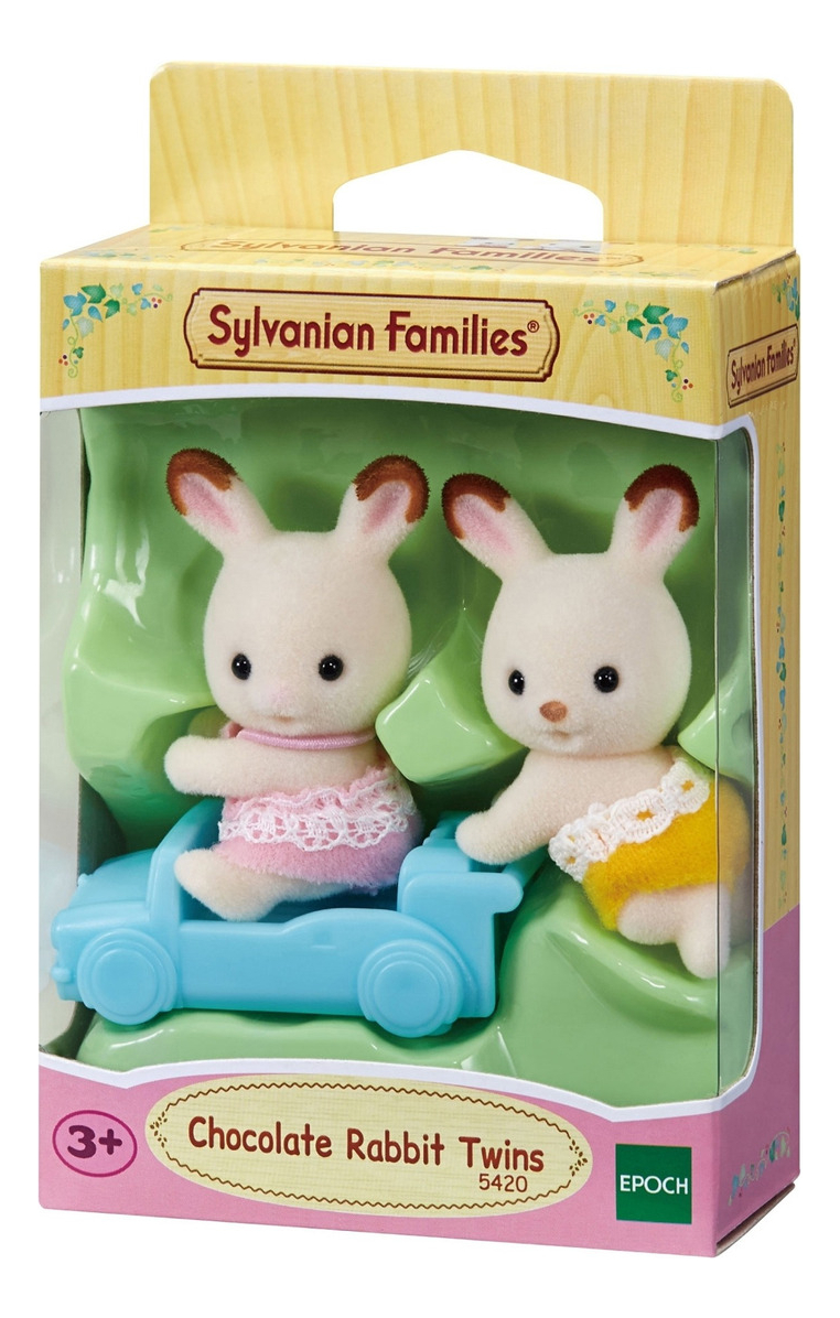 Sylvanian Families Gemelos Conejo Chocolate Muñeco Trex