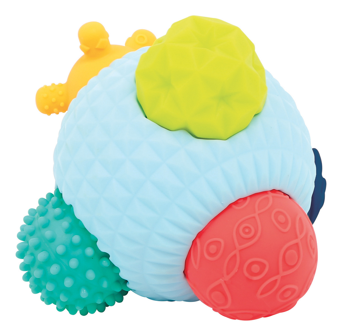 Juego Bebe Pelota Sensorial Goma Encastre Ludi Calidad Trex