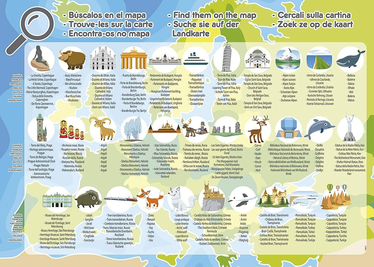 Puzzle 150 Piezas Mapa Europa Rompecabezas Didactico Educa