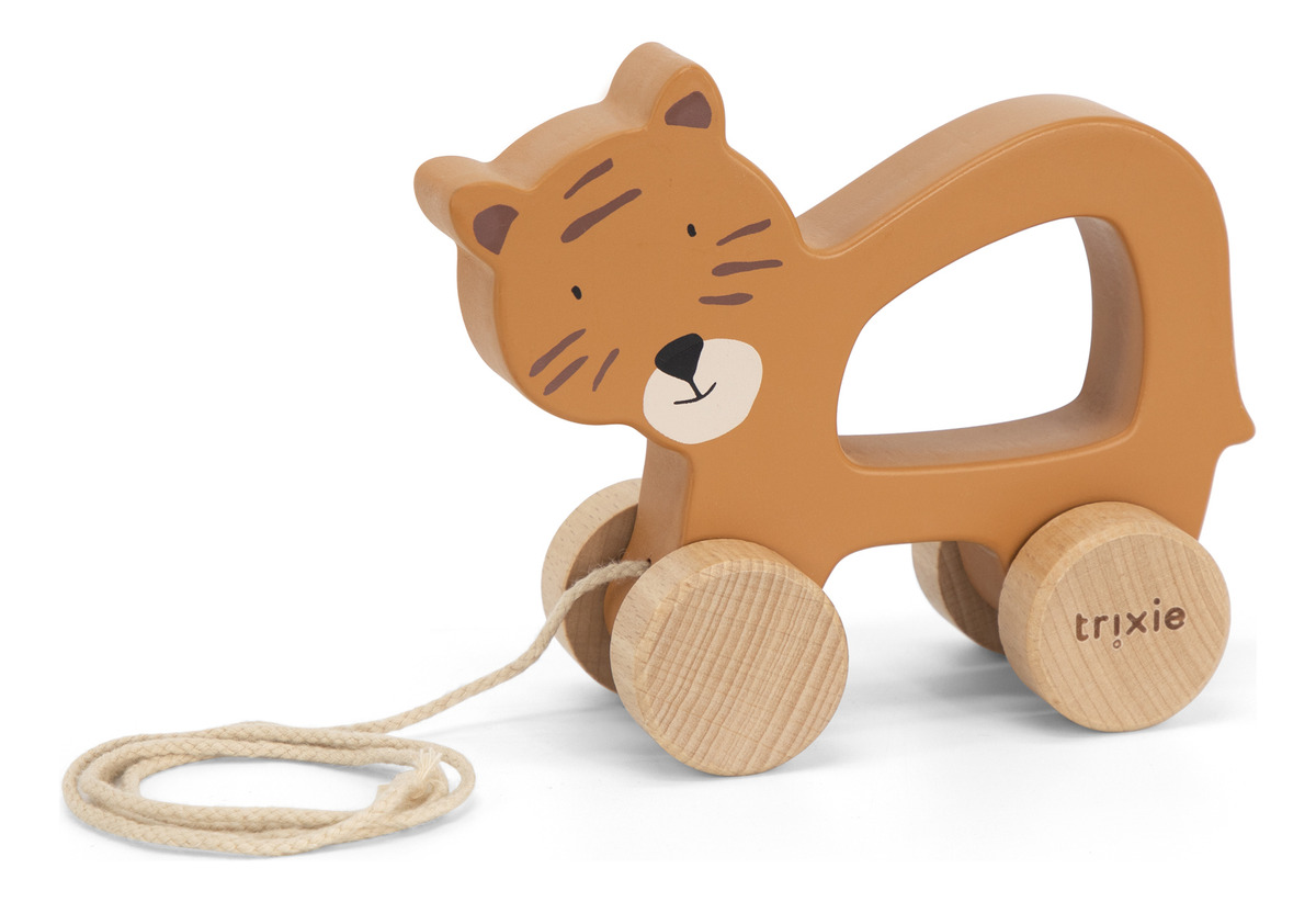 Juguete Arrastre Andador Madera Animales Trixie Infantil Tx
