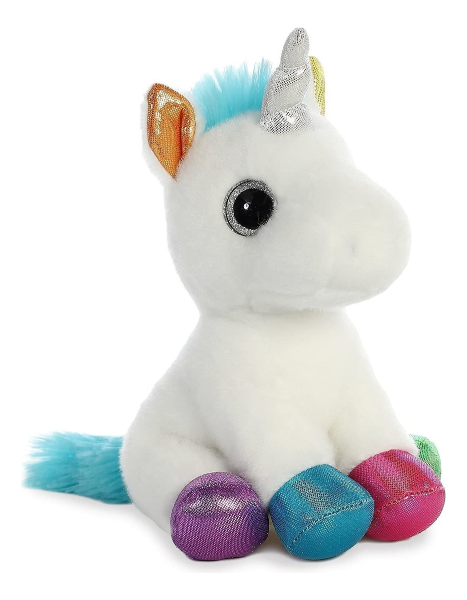 Peluche Aurora Unicornio Jewel Arcoiris Felpa Lindo Trex