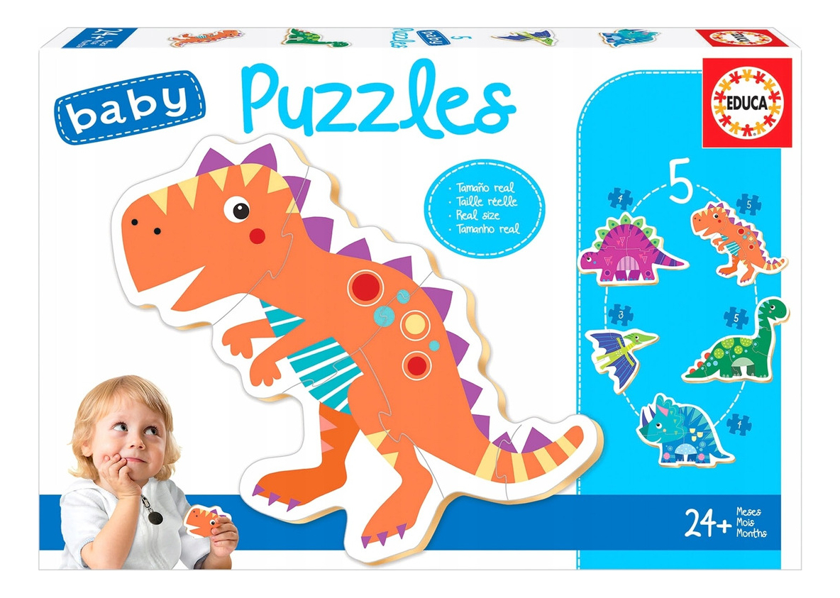 Set Puzzle Dinosaurios Bebes Rompecabezas Educa Aprender Tx