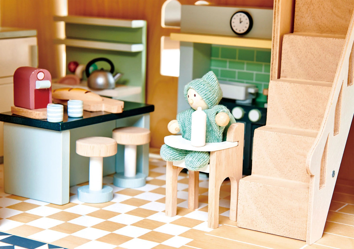 Muebles Cocina Casa Muñecas Tender Leaf Juego Madera Niño Tx