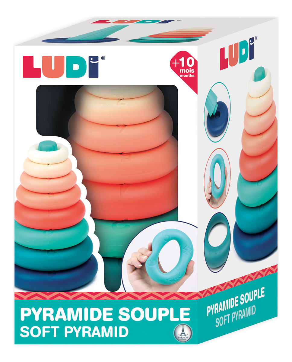 Piramide Aros Almohadilla Educativo Bebe Infantil Ludi Trex
