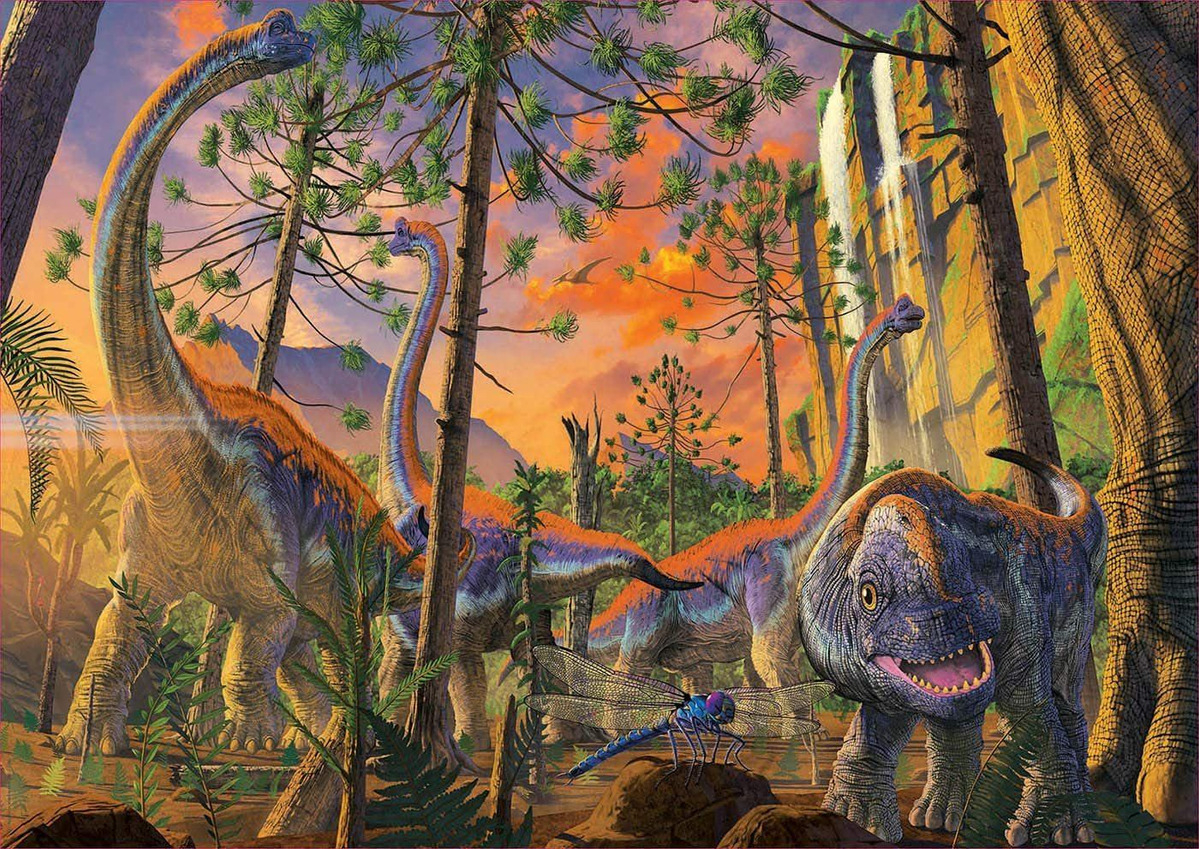 Puzzle Rompecabeza Paisaje Dinosaurios 500 Piezas Educa Tx
