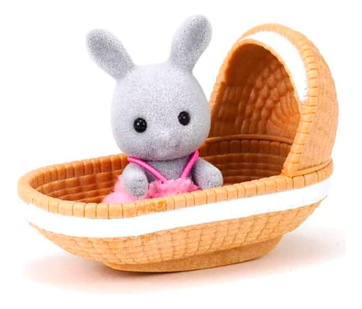 Sylvanian Families Conejo Bebé Con Cuna Juguete Muñeco Trex