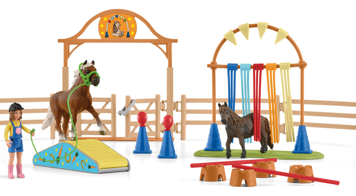 Set Entrenamiento Agilidad Ponis Schleich Farm World Trex