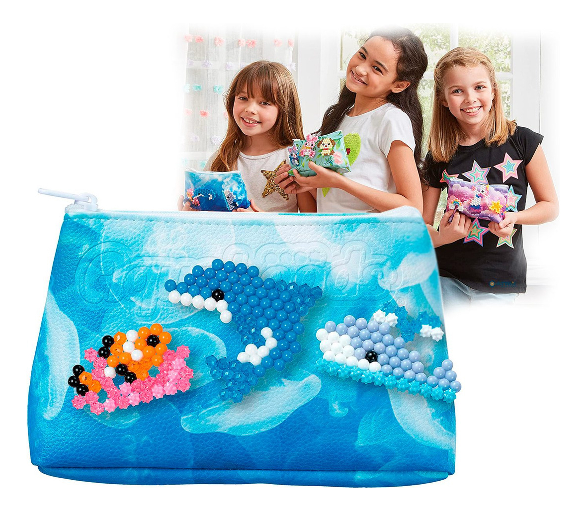 Aquabeads Decora Tu Bolso Vida Marina 500 Cuentas Juguete Tx
