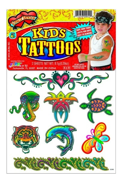Tatuajes De Mentira Temporales Infantiles Ja Ru Stickers Tx