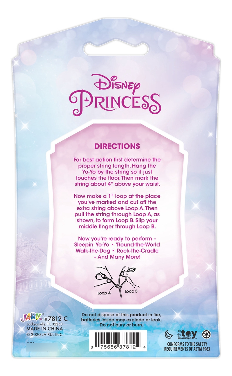 Yoyo Infantil Disney C/ Luz Mickey Minnie Princesas Jaru Tx