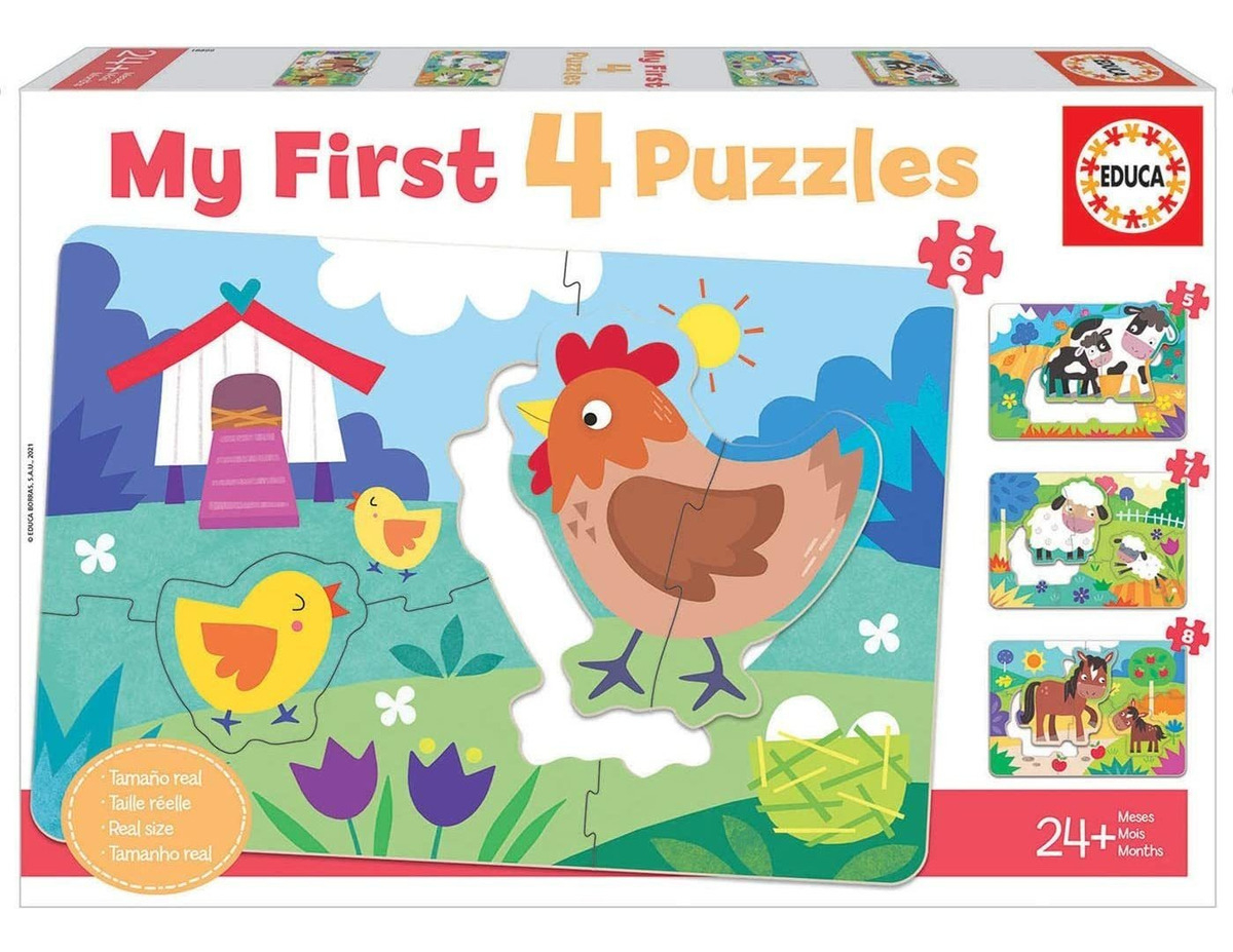Set Puzzle Oveja Caballo Rompecabezas Animales Bebes Educa