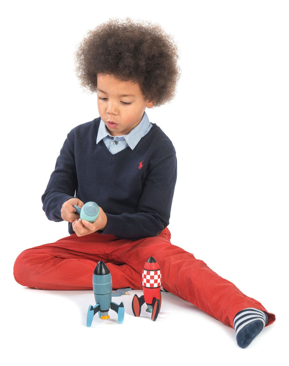 Set X3 Cohetes Tender Leaf Toy Para Construir De Madera Tx®