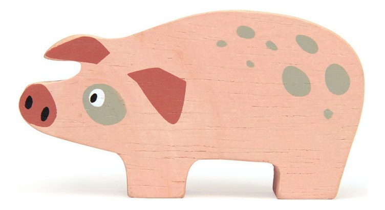 Figura Cerdo Granja Tender Leaf Toys Juguete Madera Infantil
