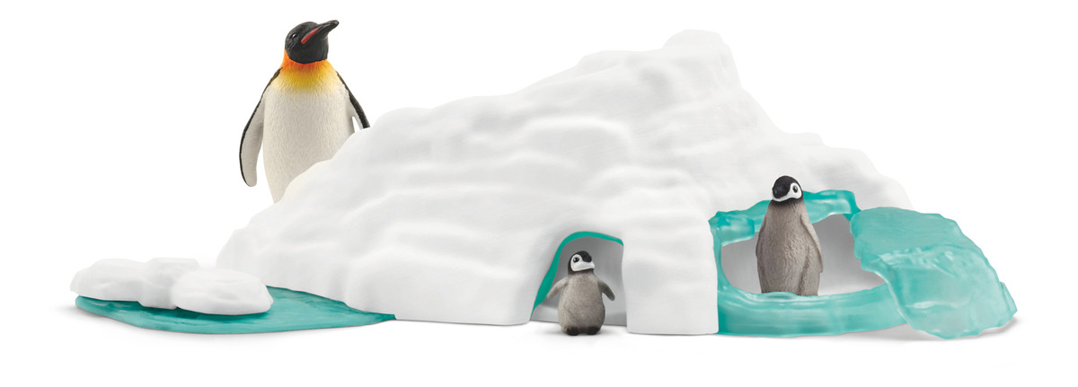 Set Figuras Familia Pingüinos Selva Animal Schleich Tx