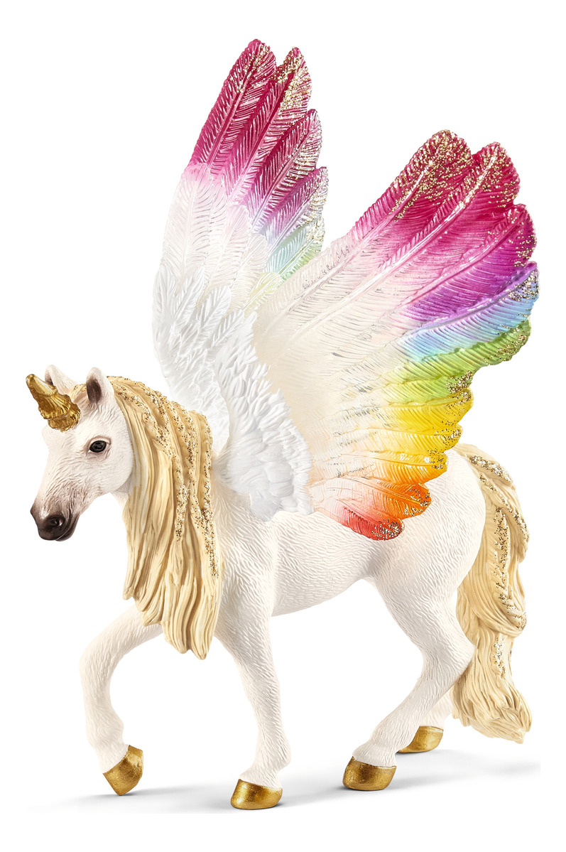Figura Pegaso Unicornio Arcoíris Schleich Bayala Realista Tx