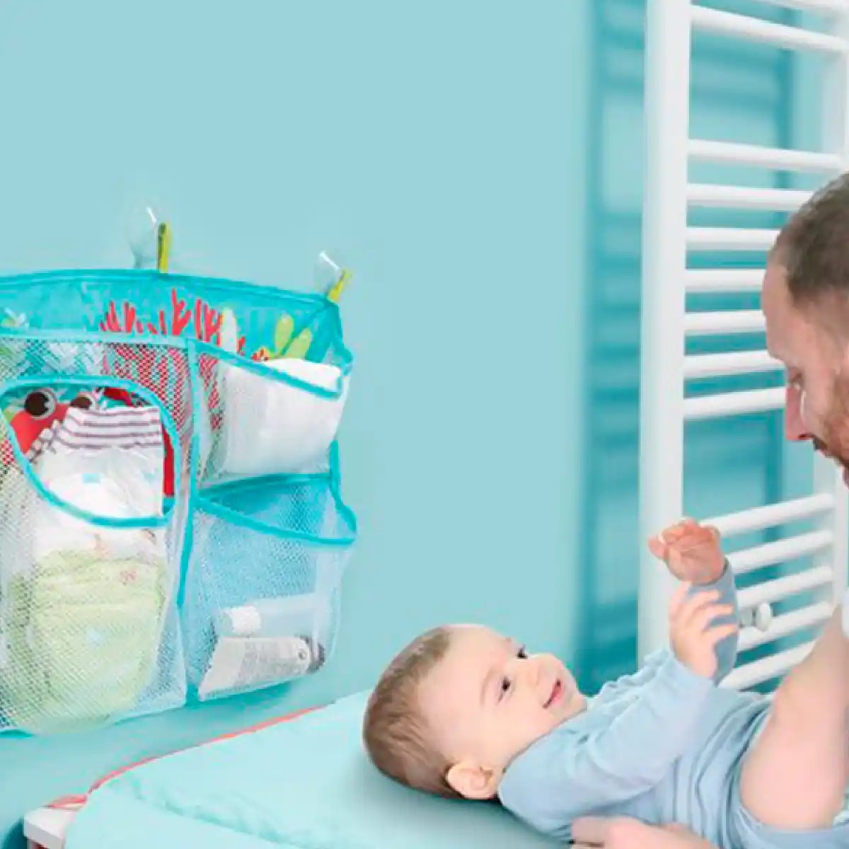 Organizador De Baño Para Bebe Ludi Diseño Cangrejo Colorido