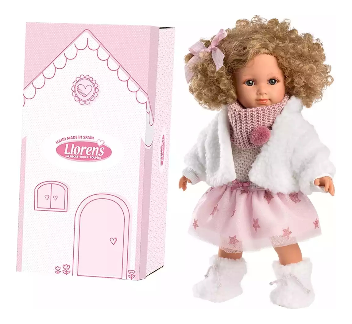 Muñeca Llorens Elena Rulos + Accesorios 35 Cm Calidad Trex