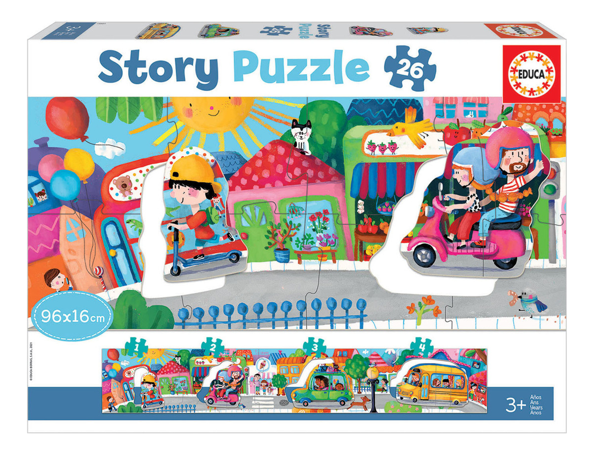 Puzzle Encastre Paseo En La Ciudad 26 Pcs Infantil Educa Tx