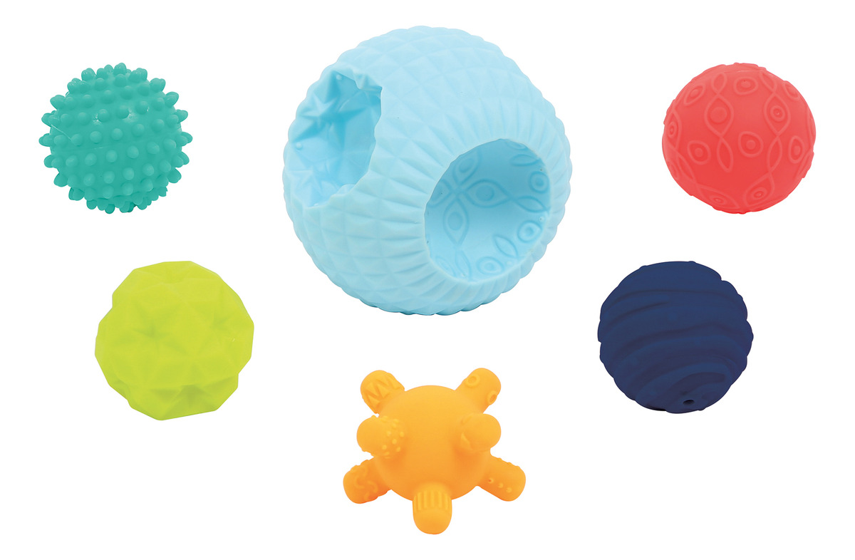Juego Bebe Pelota Sensorial Goma Encastre Ludi Calidad Trex