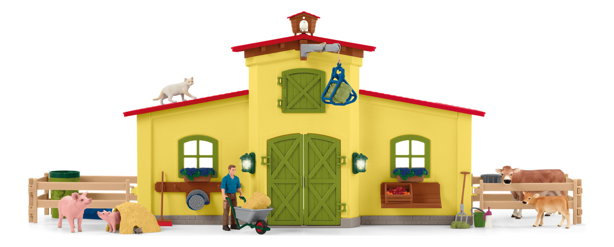 Establo Granero Animales Accesorios Farm World Schleich Tx
