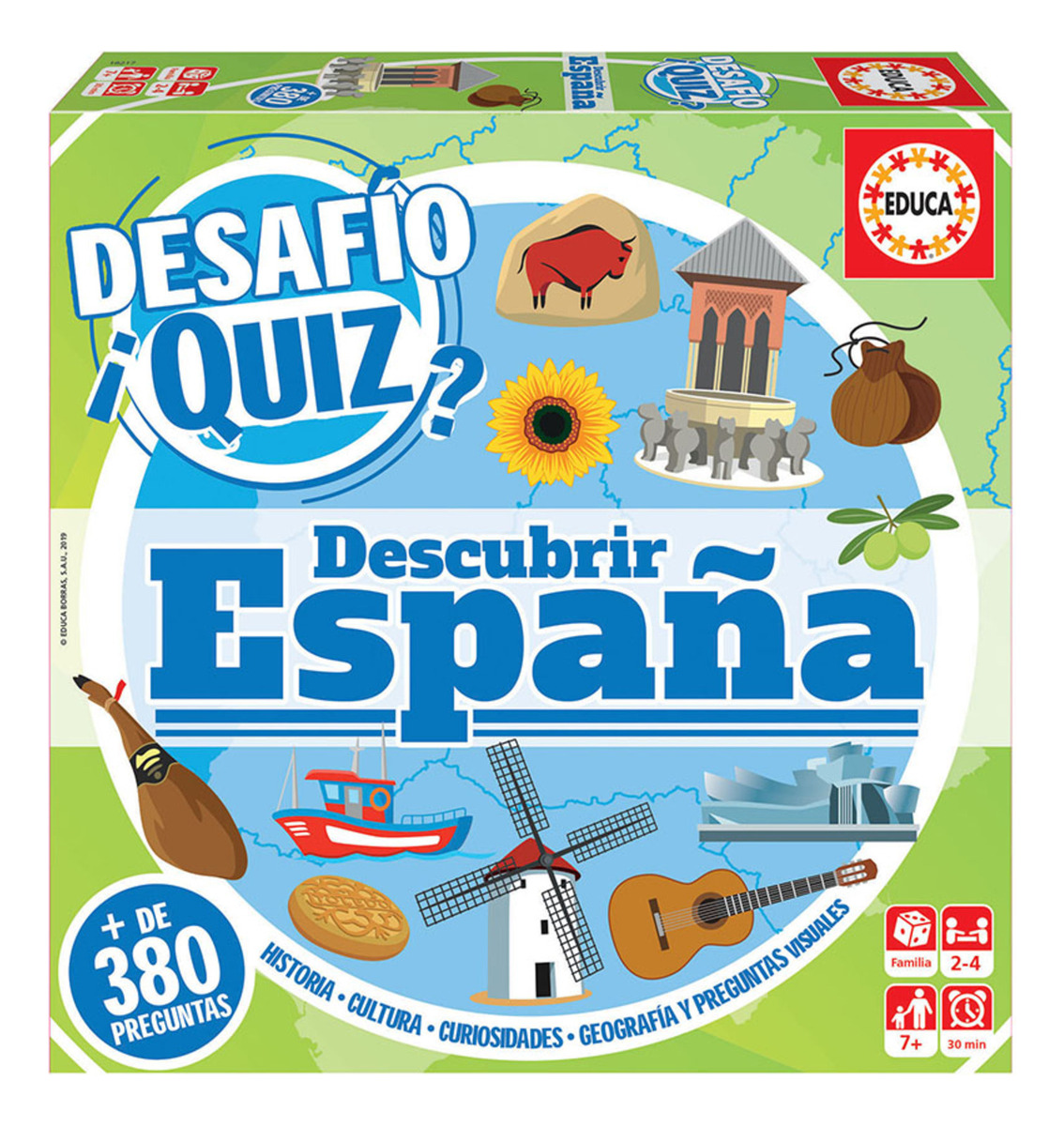 Juego Mesa Desafío Quiz Descubrir España Educa Trex
